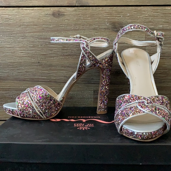 ✨Nine West Pink Sparkle Size 8.5 - Picture 3 of 3